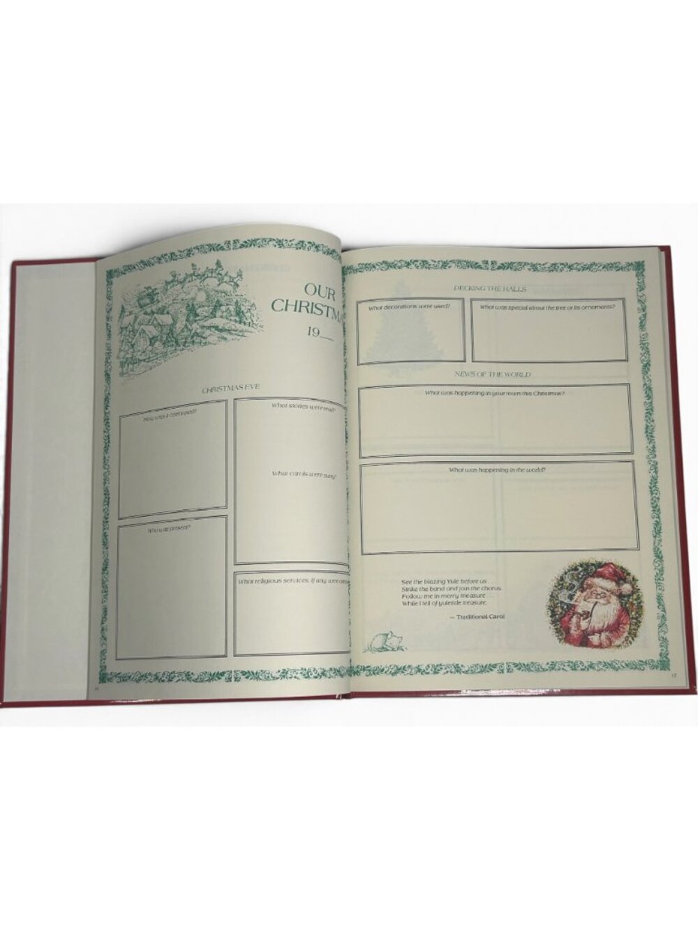 Vintage Our Family Christmas Treasury Memory Book Hardcover Current Inc 1989 New - Picture 3 of 13